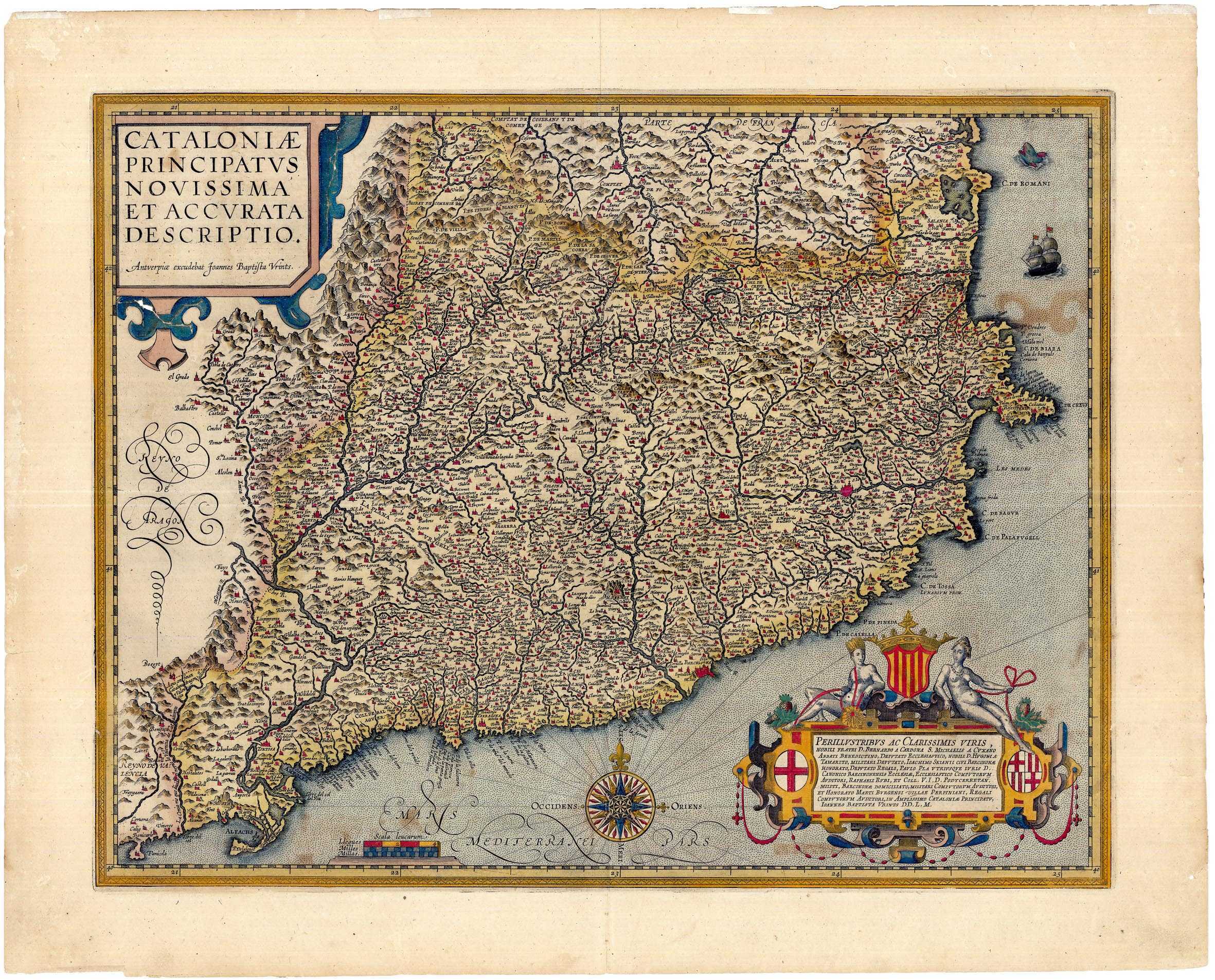 Mapa de Catalunya de Vrients