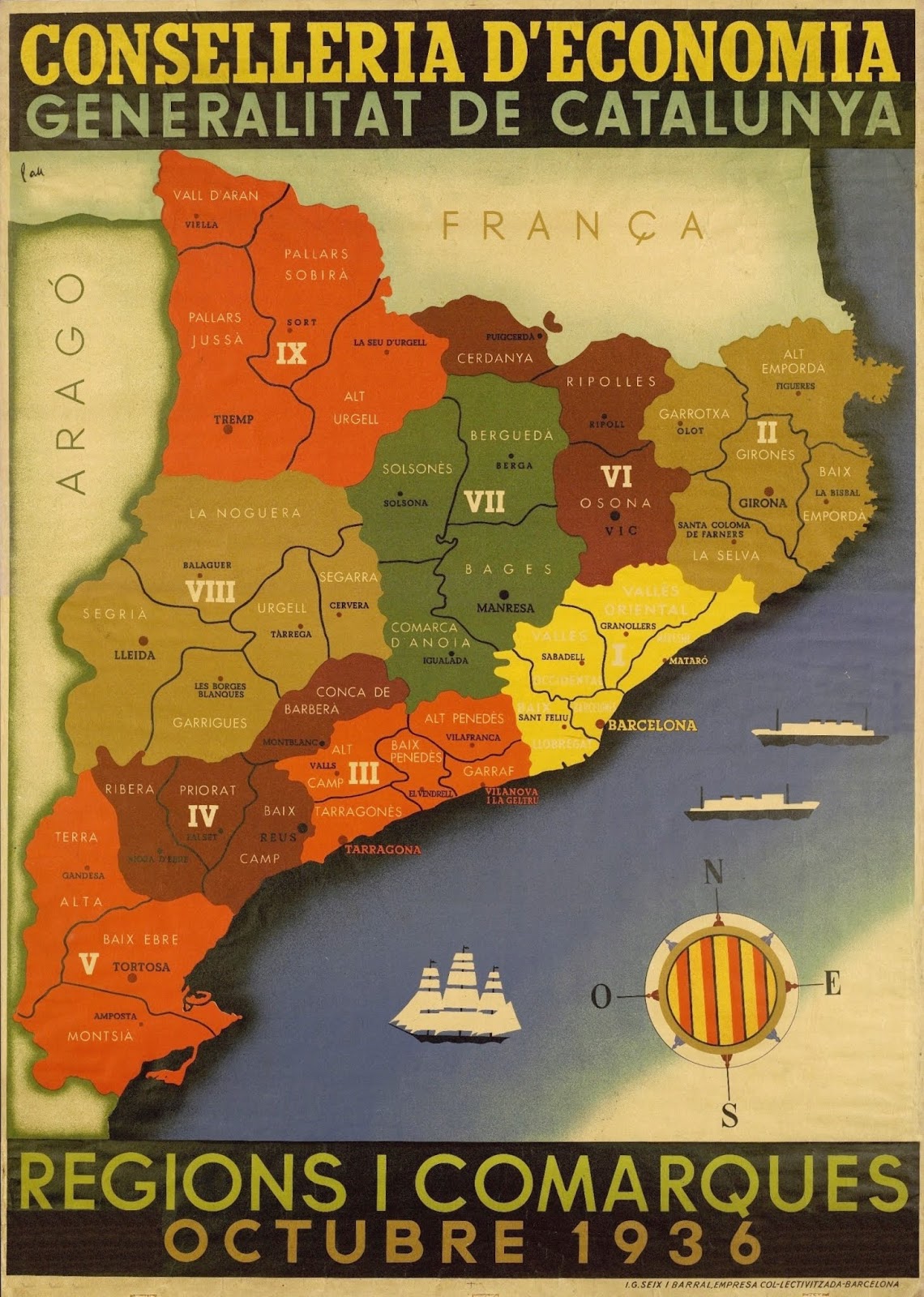 Cartell del Mapa de Catalunya de Pau Vila